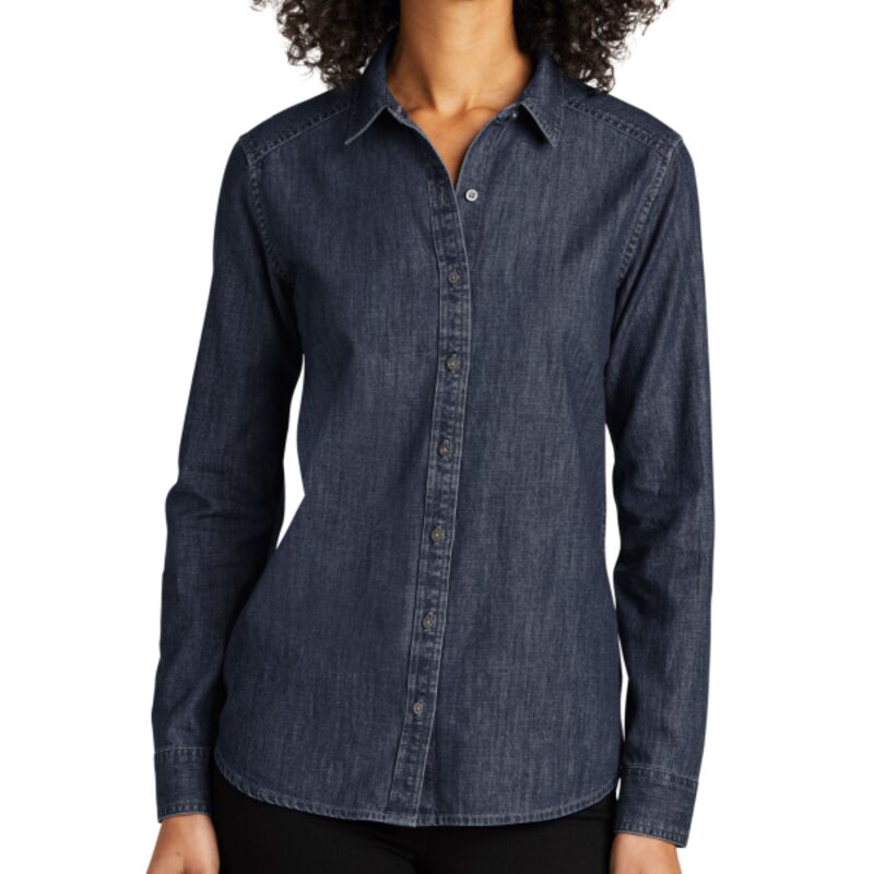 Women's Long Sleeve Perfect Denim Shirt Thumbnail