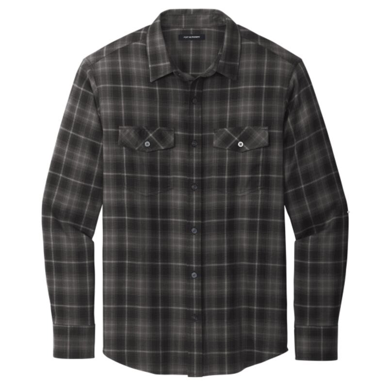 Long Sleeve Ombre Plaid Shirt Thumbnail