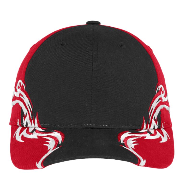 Colorblock Racing Cap with Flames Thumbnail