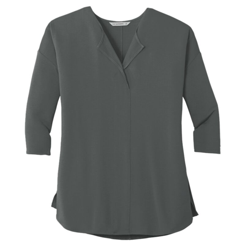 Women's Concept 3/4 Sleeve Soft Split Neck Top Thumbnail