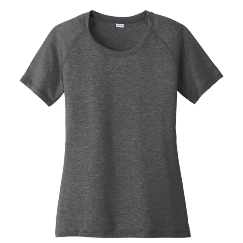 Women's PosiCharge ® Tri Blend Wicking Scoop Neck Raglan Tee Thumbnail