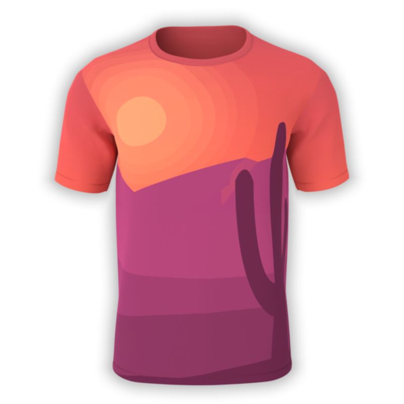 Purple Desert Cactus T-Shirt Thumbnail