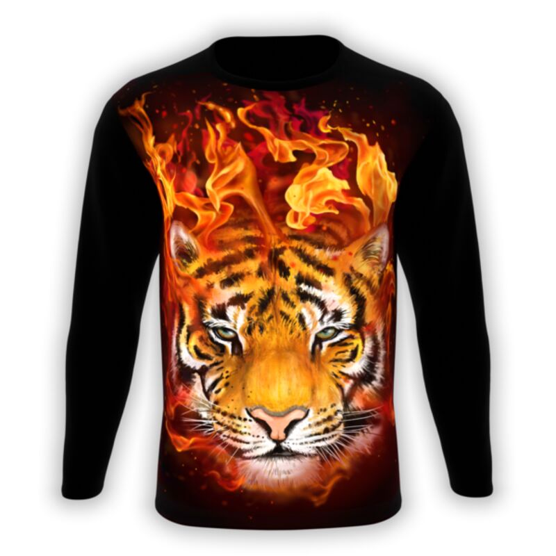 Shirt Yourself Tiger Flame Long Sleeve UNI-LS-360-0040 Tiger Flame Long Sleeve Thumbnail