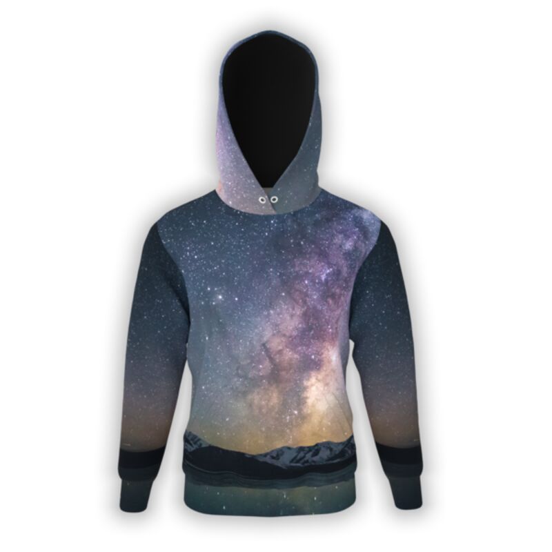 Milky Way Mountains Hoodie Thumbnail