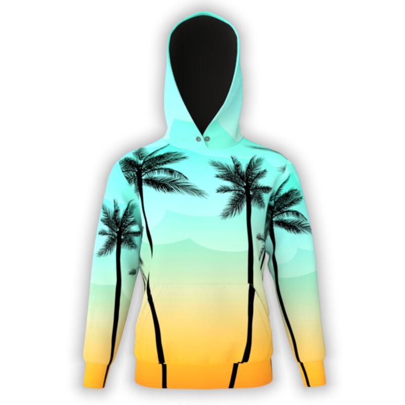 Palm Trees Sunset Hoodie Thumbnail