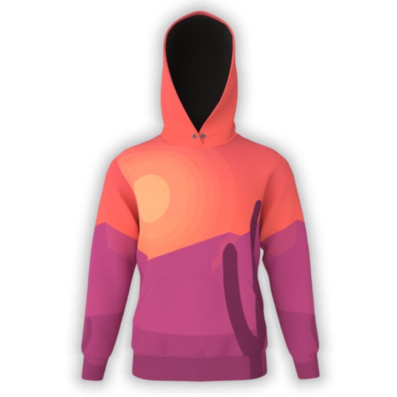 Purple Desert Cactus Hoodie Thumbnail