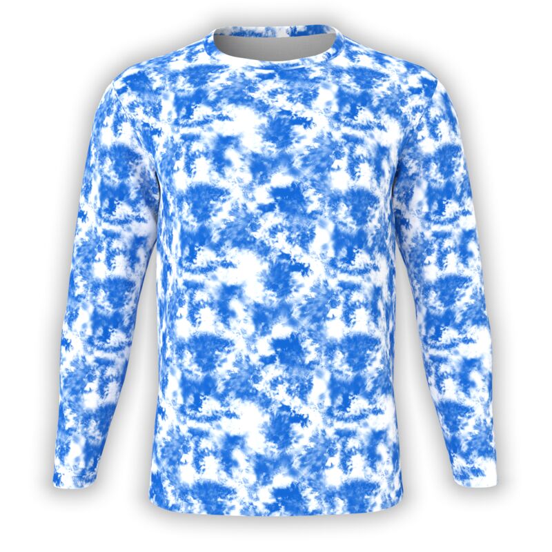 Splatter Knockdown Royal & White Long Sleeve Thumbnail