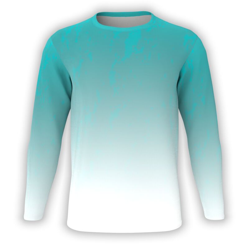 Mint Crackle Paint Gradient Long Sleeve Thumbnail