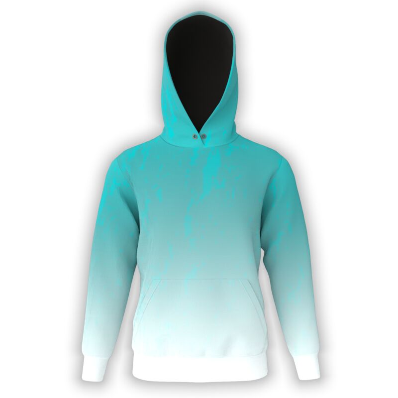 Mint Crackle Paint Gradient Hoodie Thumbnail