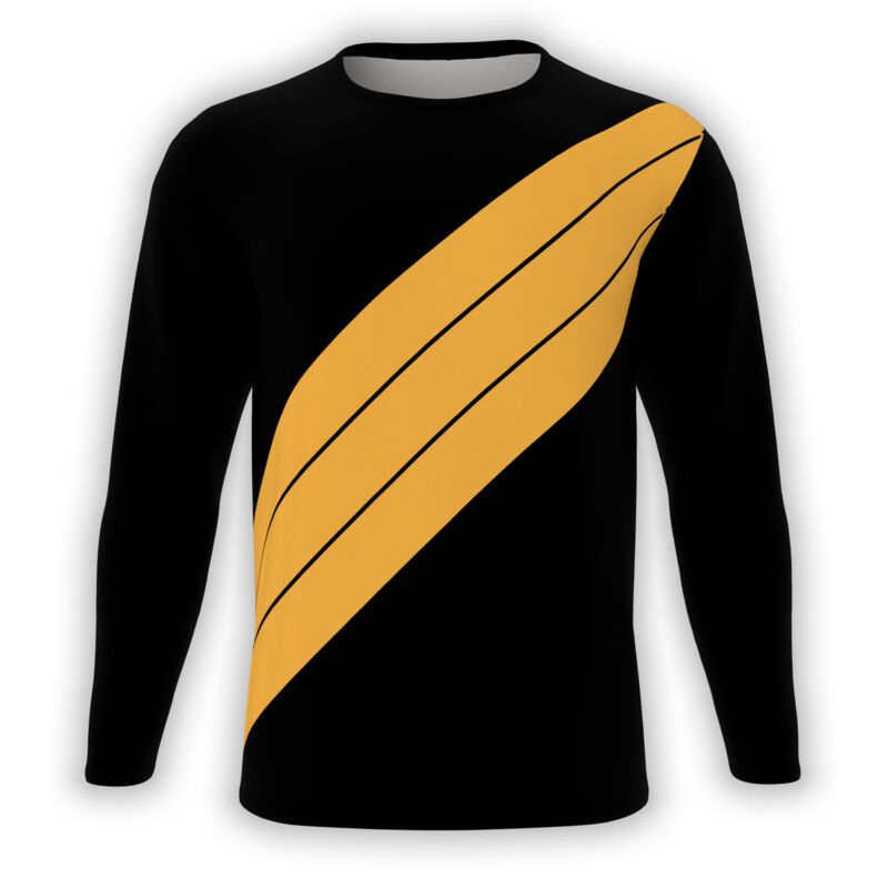 Triple Army Gold Sash Colorblock Long Sleeve Thumbnail