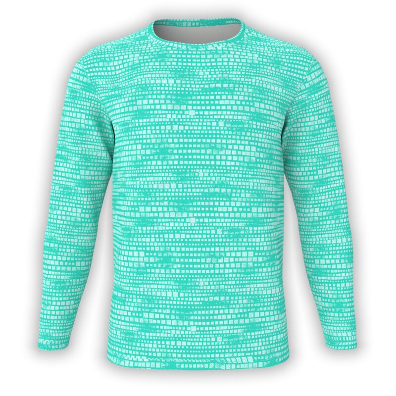 Miami Teal Alligator Pattern Long Sleeve Thumbnail