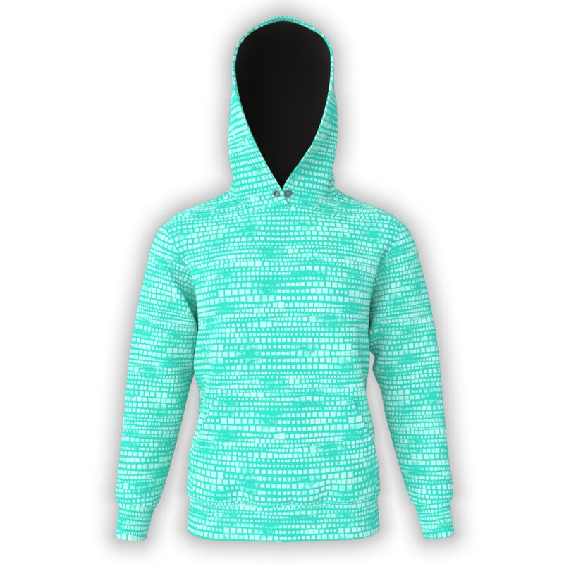 Miami Teal Alligator Pattern Hoodie Thumbnail