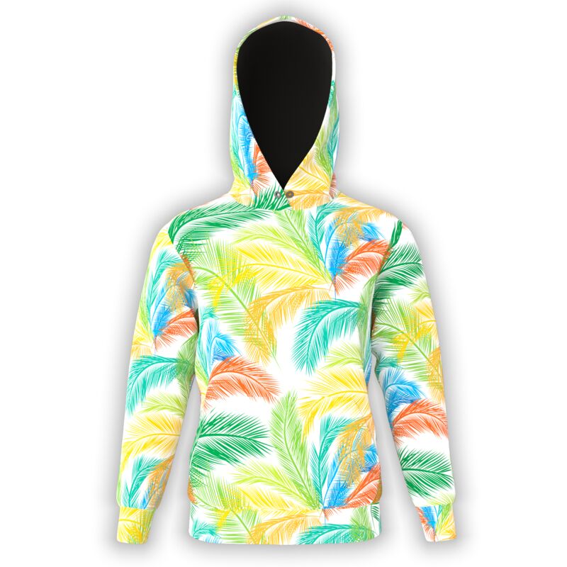 Colorful Palm Fronds Hoodie Thumbnail