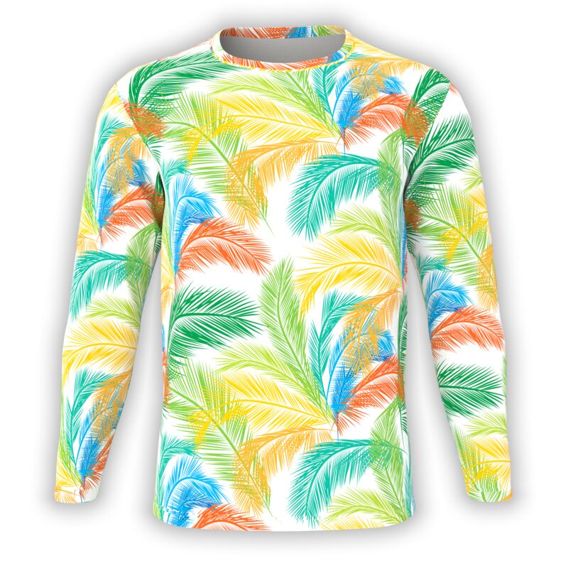 Shirt Yourself Colorful Palm Fronds Long Sleeve UNI-LS-360-0063 Colorful Palm Fronds Long Sleeve Thumbnail