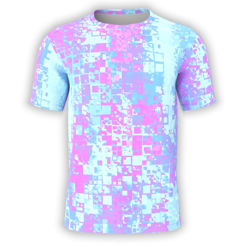 Pink Grunge Pixel Bits T-Shirt Thumbnail