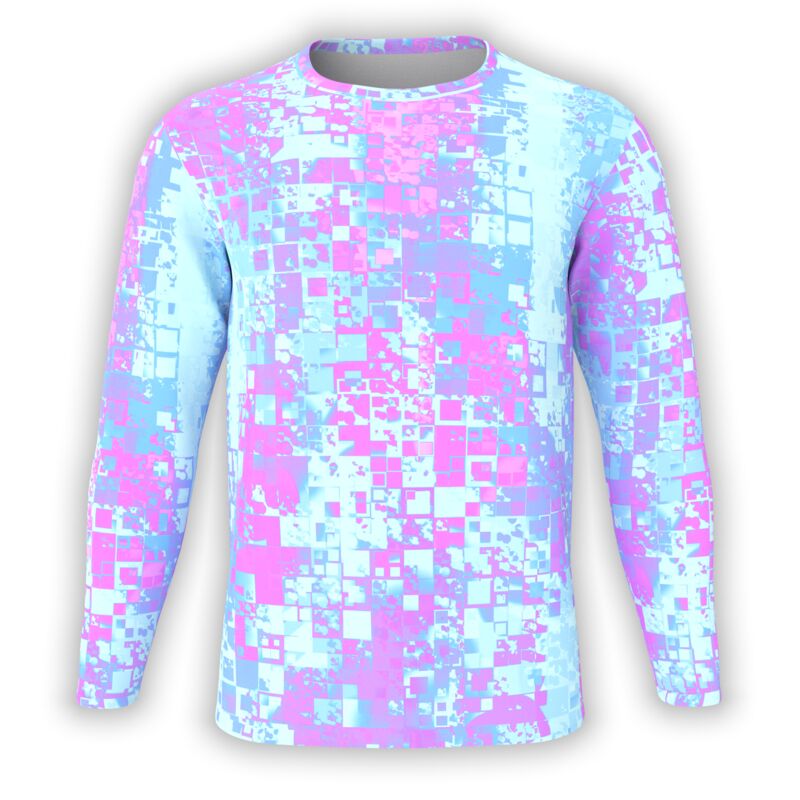 Pink Grunge Pixel Bits Long Sleeve Thumbnail