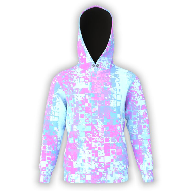 Pink Grunge Pixel Bits 024 Hoodie Thumbnail
