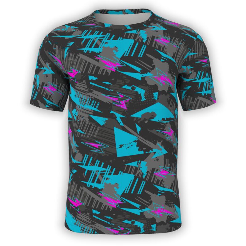 Electric Blue Crosshatch T-Shirt Thumbnail