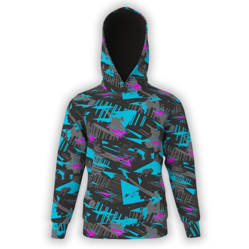 Electric Blue Crosshatch Hoodie Thumbnail