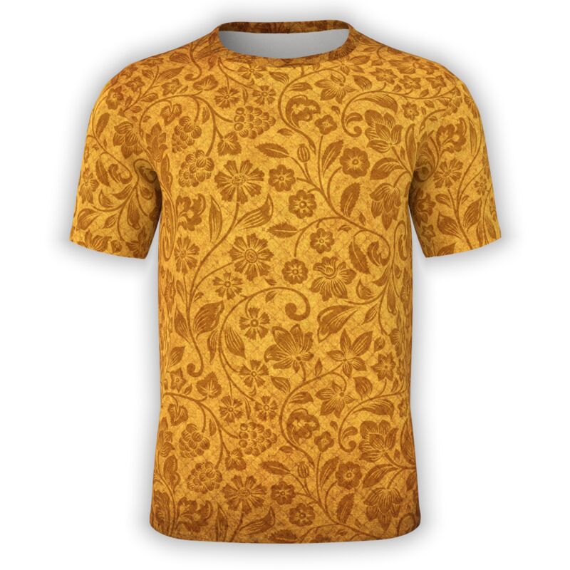 Golden Amber Mixed Flowers T-Shirt Thumbnail
