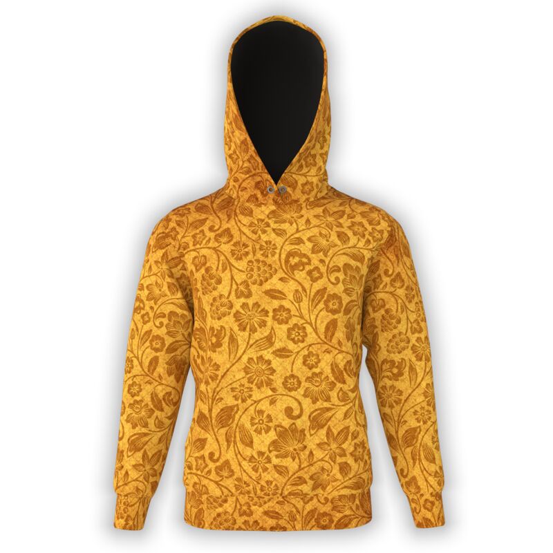 Golden Amber Mixed Flowers Hoodie Thumbnail
