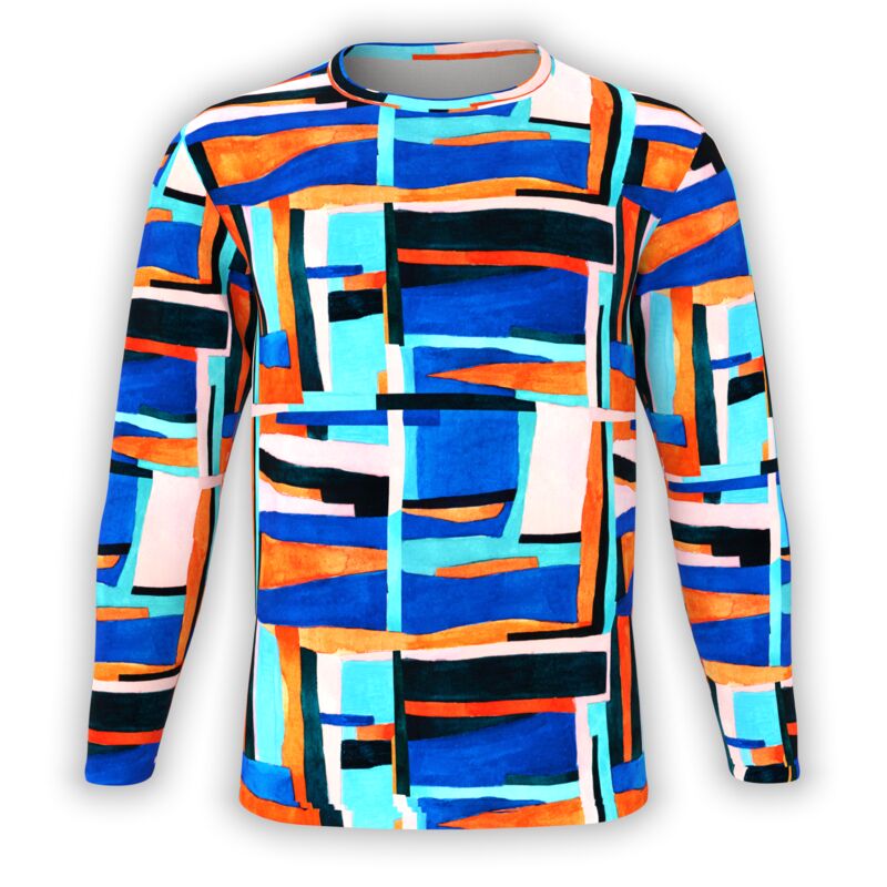 Organic Watercolor Blocks Long Sleeve Thumbnail