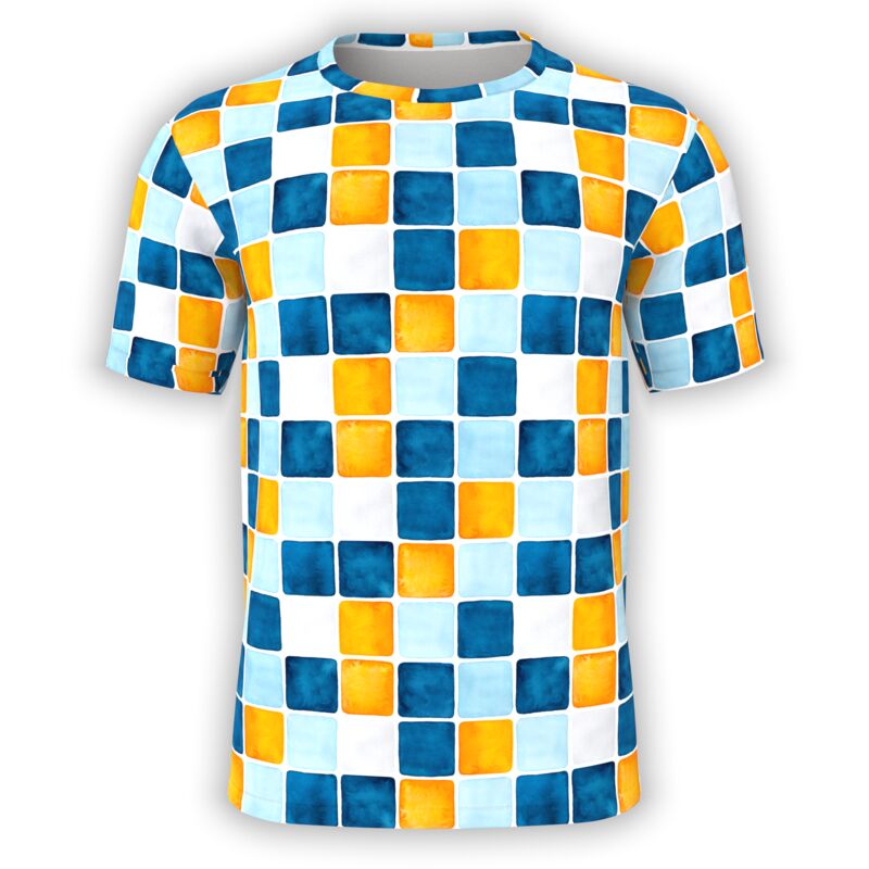 Blueberry Orange Tile T-Shirt Thumbnail