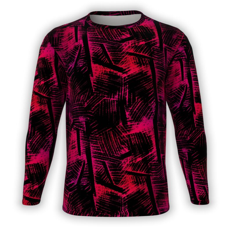 Fuschia Crosshatch Long Sleeve Thumbnail