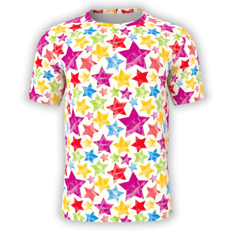 Multi-Color Textured Stars T-Shirt Thumbnail