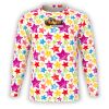 Multi-Color Textured Stars Long Sleeve Thumbnail