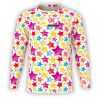 Multi-Color Textured Stars Long Sleeve Thumbnail