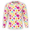 Multi-Color Textured Stars Long Sleeve Thumbnail